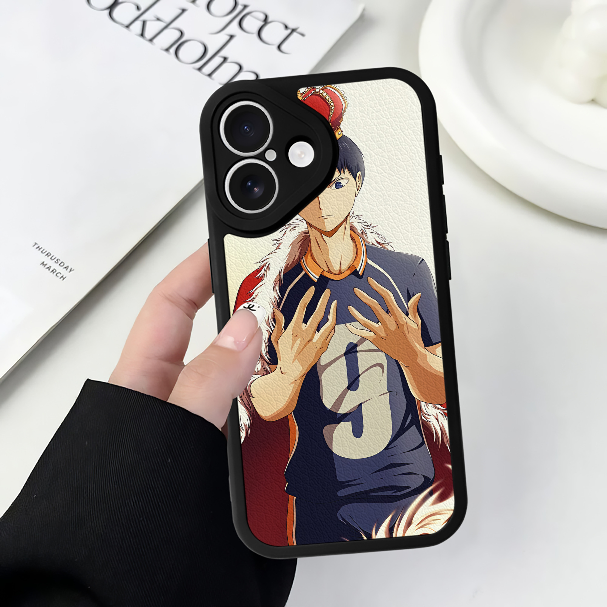 （画像用） ハイキュー!! Haikyu!! 【iPhone 16シリーズ対応】シリコンスマホケース（レザー調） 材質：シリコン